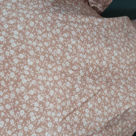 NWT ESSENCE COUTURE FLORAL FAUX WRAP A LINE BUTTON BOTTOM Midi Dress sz XL (12) - Picture 4 of 12